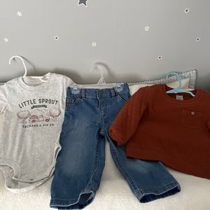 Carter’s boy jean and sweater set